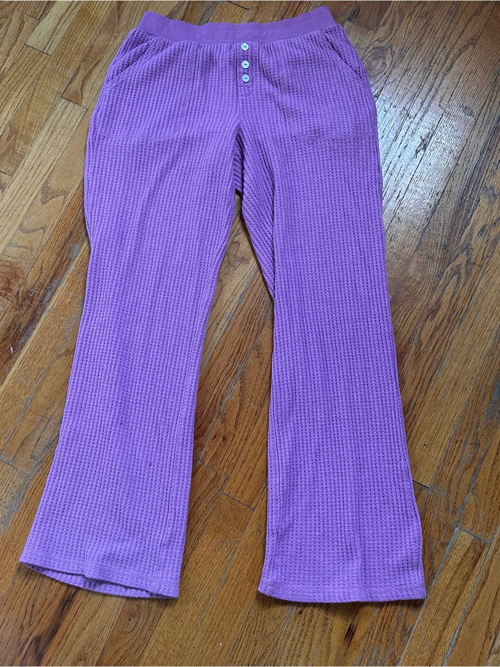 PJ Salvage Cozy Waffle Knit Lounge Pants in Lavender